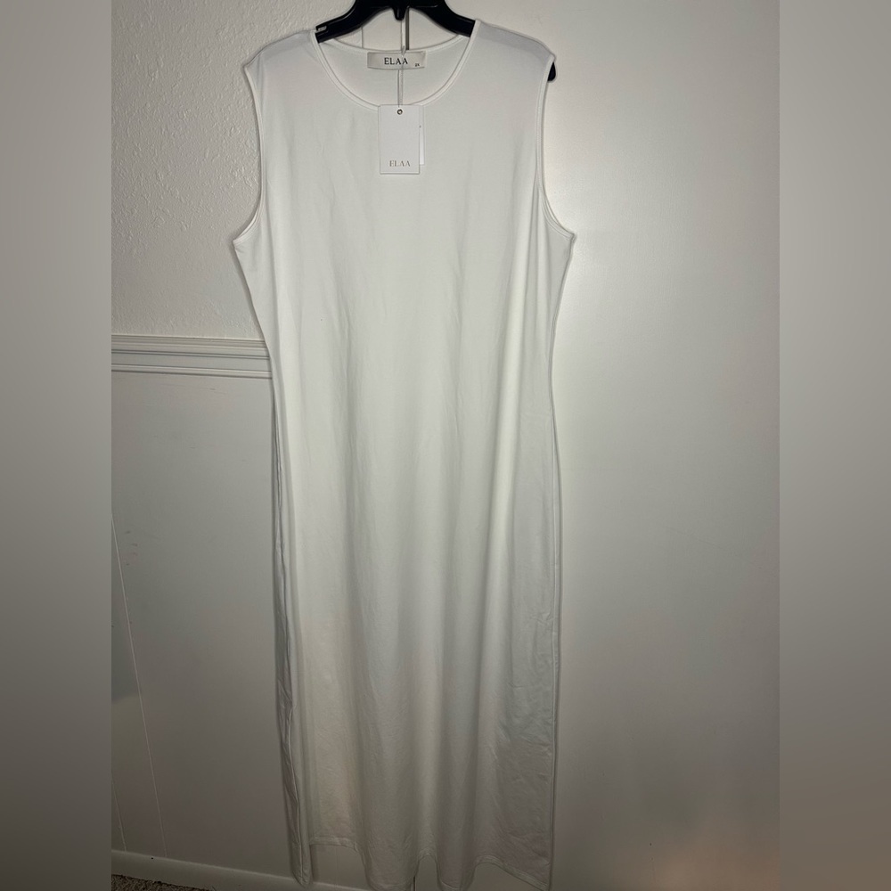 Elaa the label Elegant White Sleeveless Maxi Dress size 2X new with tag - Picture 1 of 3